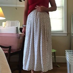 H&M blue and white dot skirt